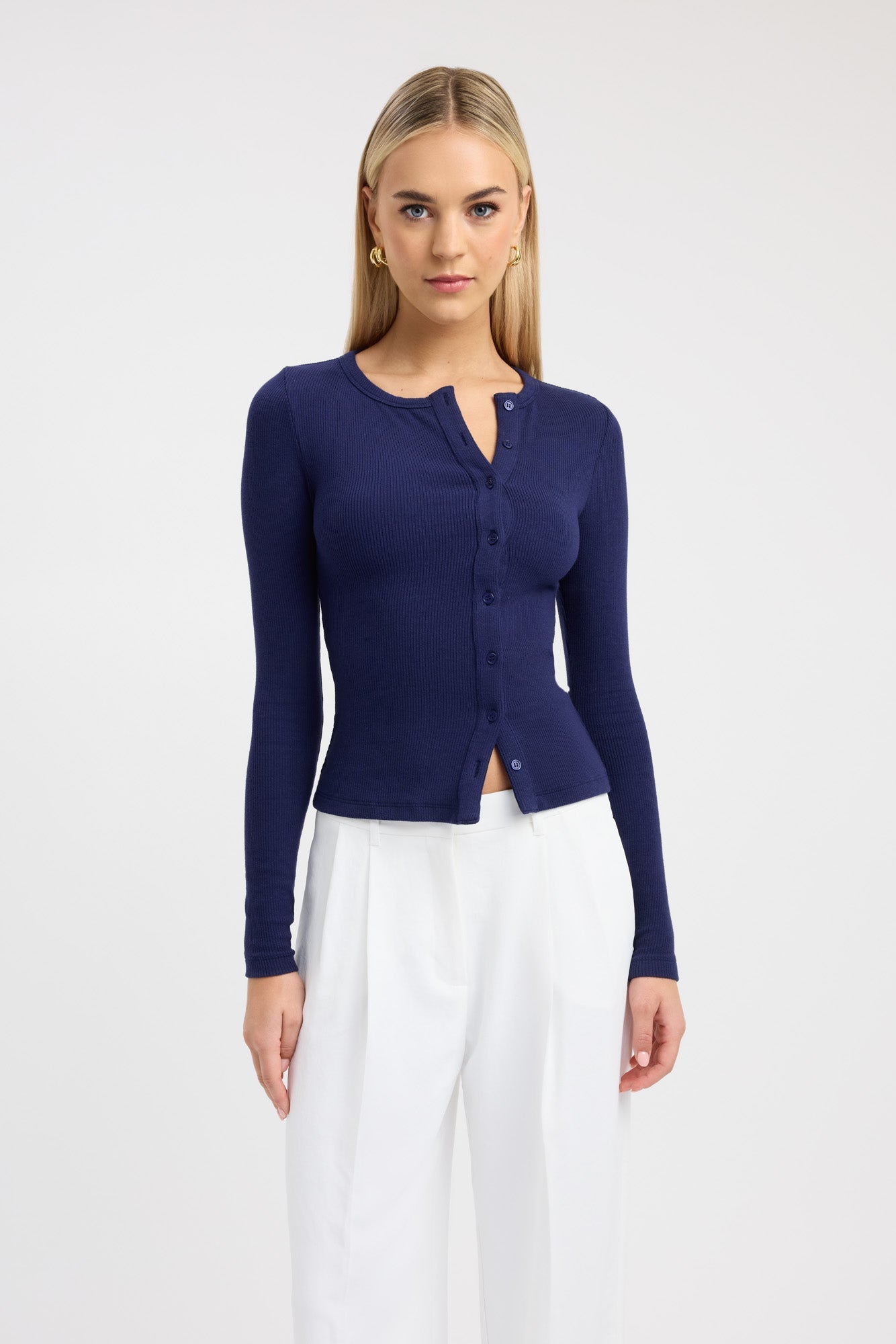 Bec Button Long Sleeve Top
