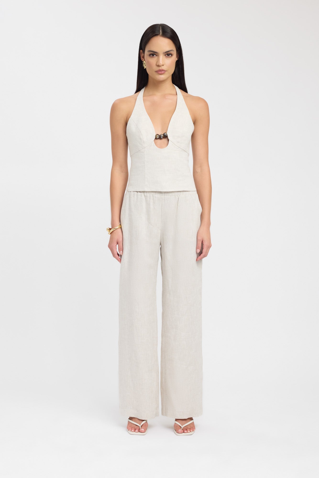 Palm Bead Halter Top