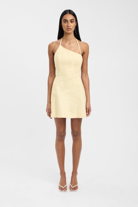Palm One Shoulder Mini Dress